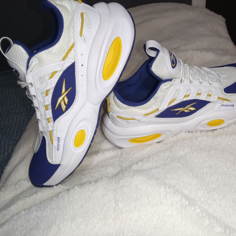 Reebok Allen Iverson Solution White and Blue Sneakers for Everyday Comfort